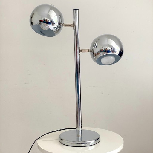 Vintage 1970s Chrome Lamp