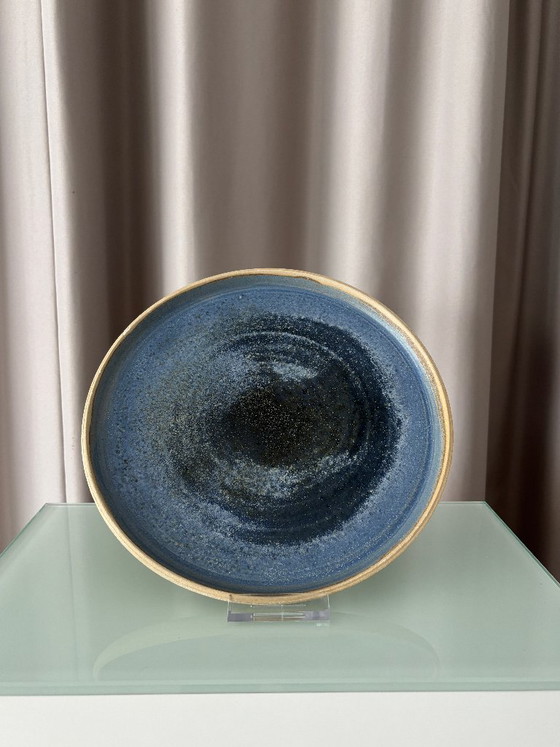 Keramisch bord, blauw en zwart, Tafelaccessoires, Keramiek, Modern (foto 5 van 5)