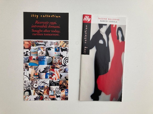 illy collection - 1999 - espresso cups - Marco Lodola - Tazzine balarine. 	illy collection 1999 	New never used in the original 