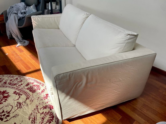 B&B Italia Baisity Fabric Three Seater Cream Sofa Couch – Metal, Textile (photo 5 of 8)
