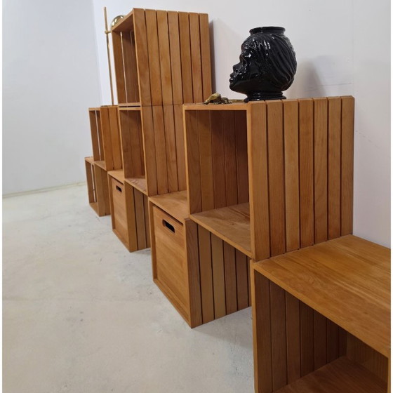 Image 1 of WASA Modulair kubus systeem jaren 80/90 eikenhout