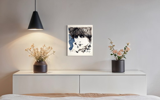 Robert Detheux rare painting from 1965
