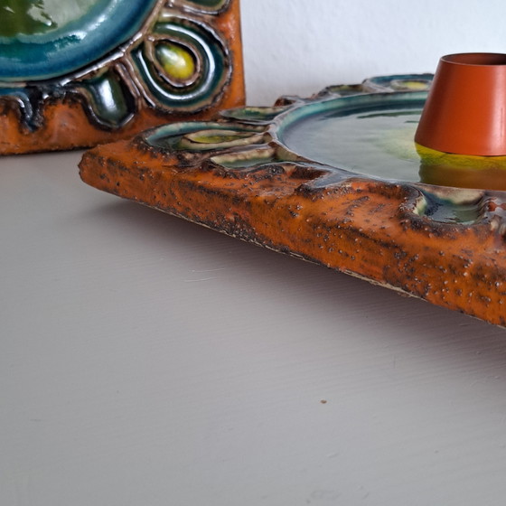 Kaiser Leuchten 10/0026 – Raro paio XL di applique vintage Fat Lava anni '70 – Ceramic (photo 5 of 15)