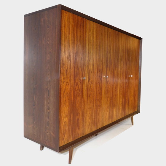 Image 1 of Großer 5-türiger Kleiderschrank aus Palisanderholz, 1960er Jahre