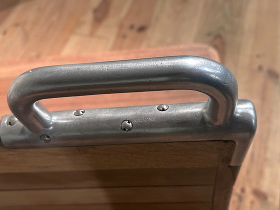 Image 1 of Vintage mid-century train bench