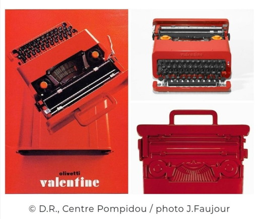 Machine à écrire Valentine par E. Sottsass et P. King 1969