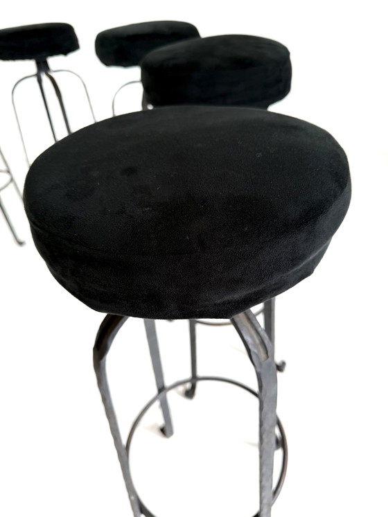 Image 1 of 12x tabouret de bar vintage en fer forgé '60s