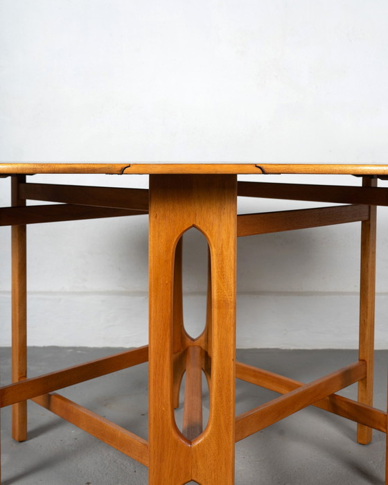 Image 1 of Foldable Oval Dining Table By Bendt Winge For Kleppes Møbelfabrik, Norway