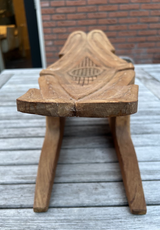 Surinamese stool wood carving 50s/60s
