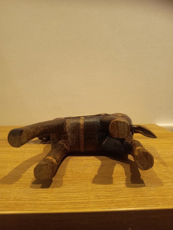 Image 1 of Holzpferd mit Elfenbein und Messing