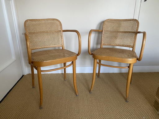 2 sillas TON vintage inspiradas en Thonet (Hoffman) 811