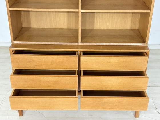 Image 1 of Mid-century classic: IKEA MTP shelf / highboard / sideboard – oak – design Marianne Richter