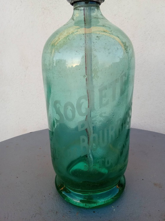 Image 1 of Seltzer Water Siphon – Aqua Green – Vintage