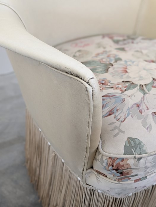 Image 1 of Vintage italian Armchair (2) - Wood, Leather, Fabric - 1960s/1970s