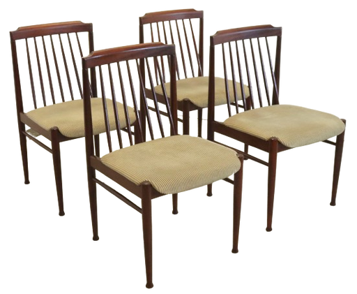 4 sillas de comedor de palisandro 'Sallenthin' vintage