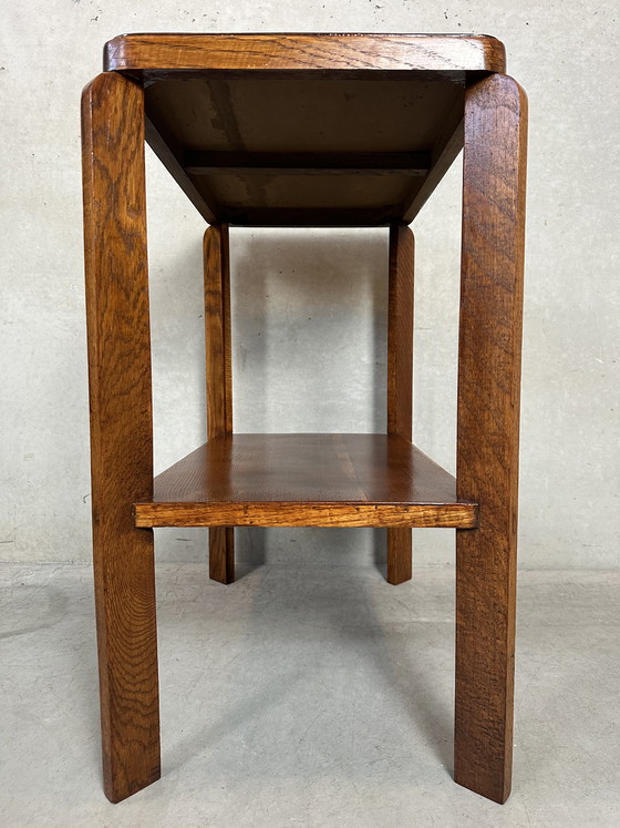 Image 1 of Art Deco side table - oak