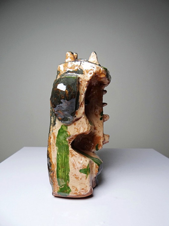 Image 1 of Modern anthropomorphic sculpture in glazed terracotta, vintage 1970s-2000s
