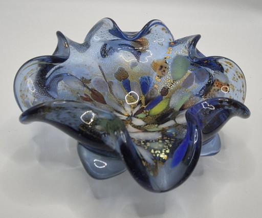 Vintage Murano "Tutti Frutti" Bowl – 1950s/60s – Gold Leaf – decoratieve objecten, Glass (photo 2 of 14)