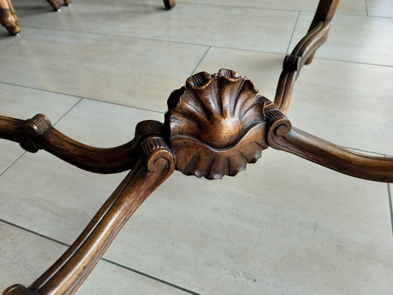 Consolle in legno con intagli in stile rococò, Console, Marrone, Rococo (foto 4 di 5)