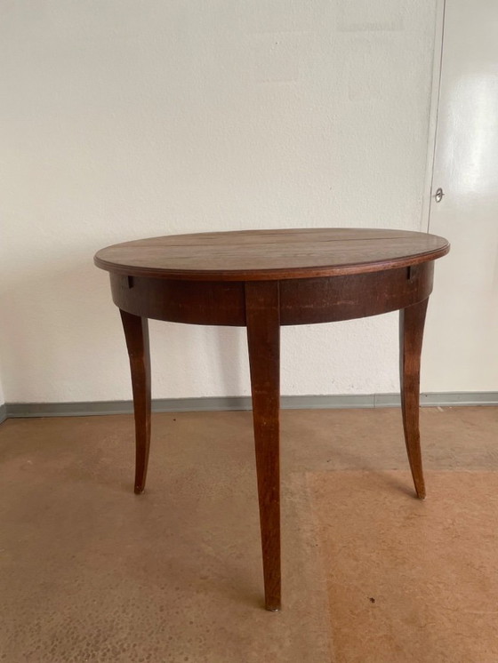 Image 1 of Tavolo Art Déco con una forma elegante e meravigliosamente curva per l'estensione