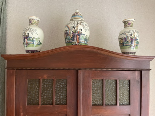 3-Piece Chinese Vase Set – vazen, Ceramic