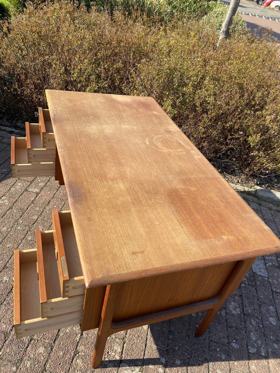 Image 1 of Directiebureau jaren 60 teakhout 