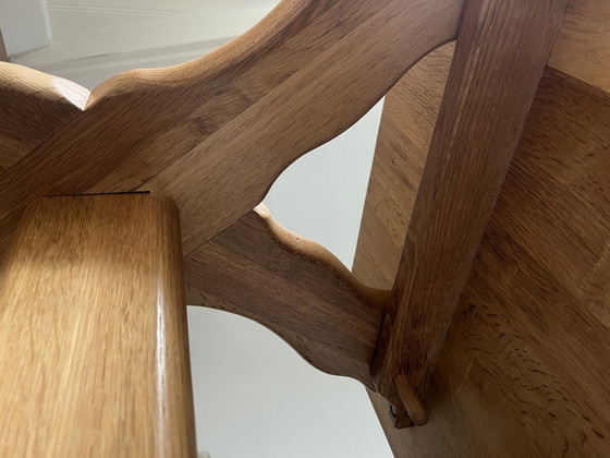 Danish Solid Oak Brutalist Dining Table – Wood (photo 10 of 16)