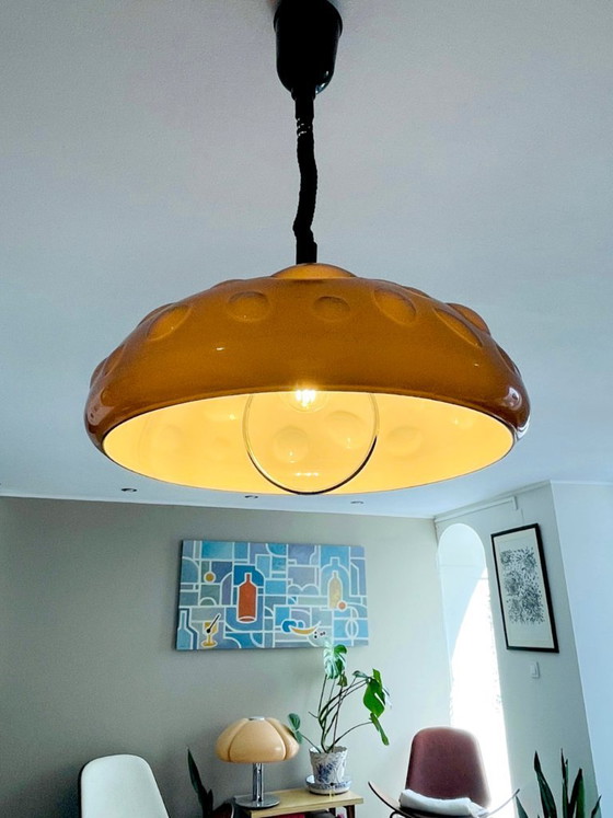 Image 1 of Lampe de salle à manger rétractable style vintage de l'ère spatiale