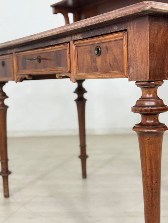 Image 1 of Beautiful antique Gründerzeit desk, office table, circa 1880