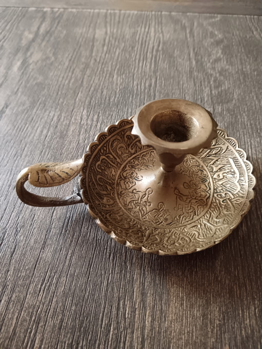 bougeoir vintage en laiton