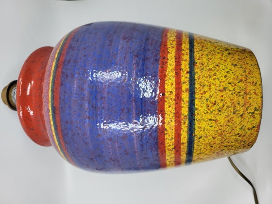 Image 1 of Hubert Olivier lamp in multicolored ceramic, France, 1980