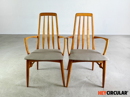 Lot de 2 chaises originales Midcentury Niels Koefoed avec accoudoirs Hornslet Chair
