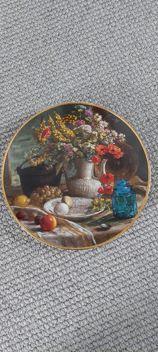 Royal Mosa Wall Plate - Morning Still Life 1988 Kees van den Berg