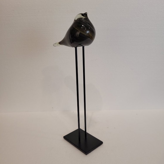 Image 1 of Sculpture “Dove”, blown glass, iron base, 2010s - France