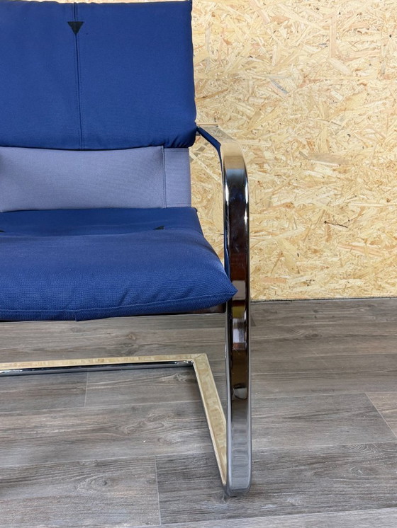 Image 1 of 1990s Vitra Figura Freischwinger Design Mario Bellini Objekt X Metall & Stoff