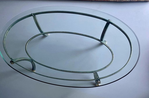Art deco coffee table Pierre Vandel Paris + free side table