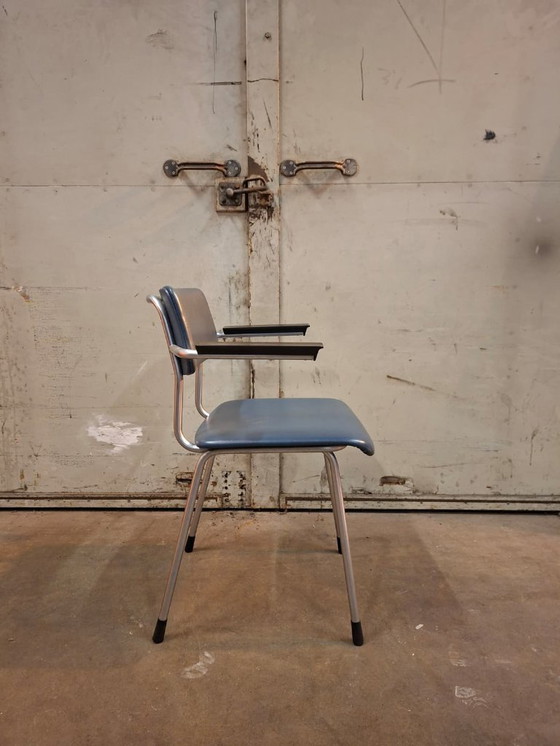 Image 1 of Chaise vintage Gispen 1235 1960s bleu