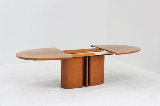 Table de salle à manger ovale extensible vintage Skovby Danish