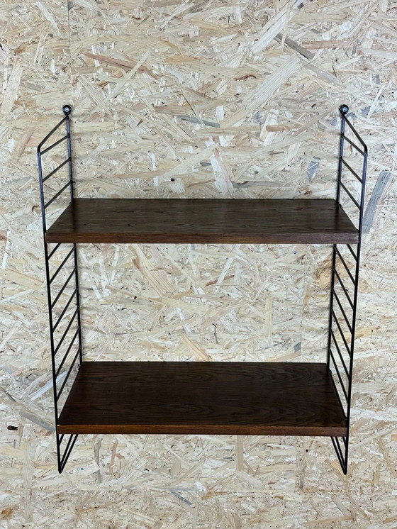 Image 1 of 60s 70s oak string shelf module by Kajsa & Nils "Nisse" Strinning Sweden