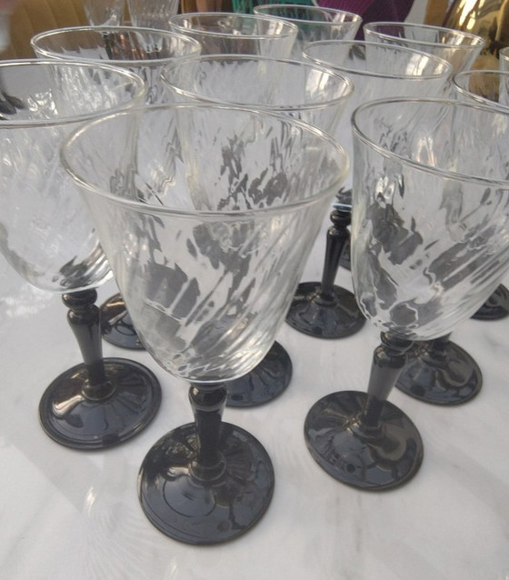 Image 1 of Bicchieri vintage Luminarc Nocturne Swirl