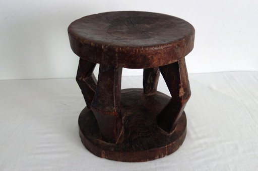 Traditional Vintage Lobi Stool, Burkina Faso
