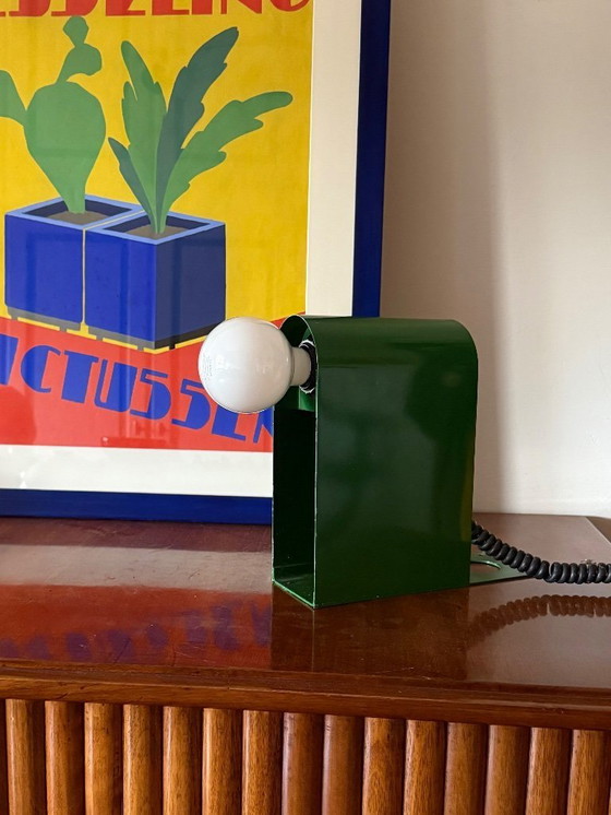 Image 1 of Lámpara de mesa/pared verde estilo era espacial, Italia, década de 1970.