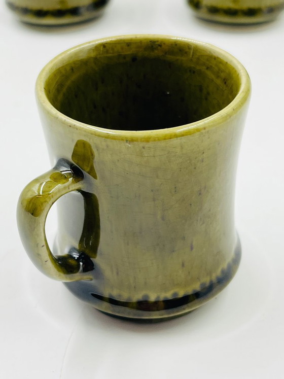 Image 1 of Set 6 Tazzine Espresso Deco Hälsingborg Bari 15/1 Oliva