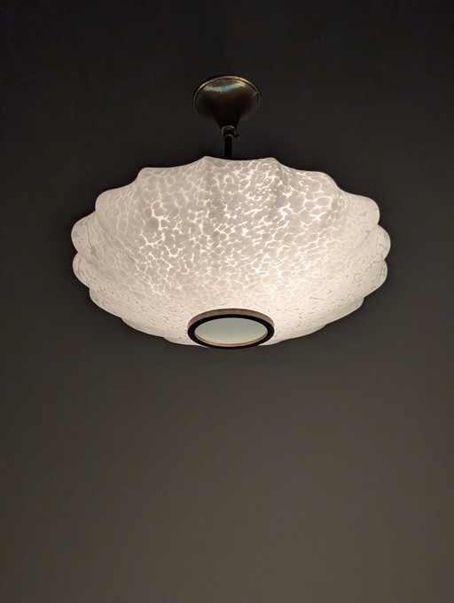 Lámpara de Techo en Cristal de Murano Moteado, Italia, 1960s