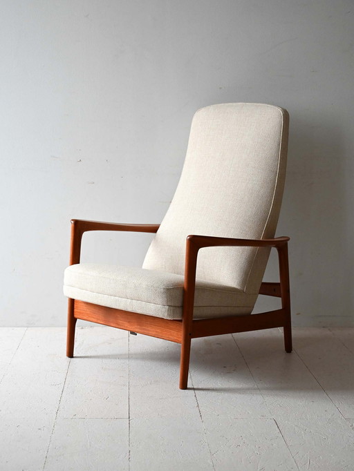 Scandinavian Teak Armchair by Alf Svensson for DUX