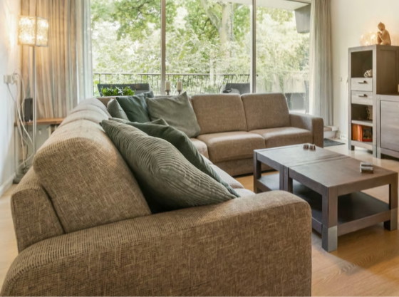 Image 1 of Sofá esquinero de tela de 3/esquinas/2 plazas Gris