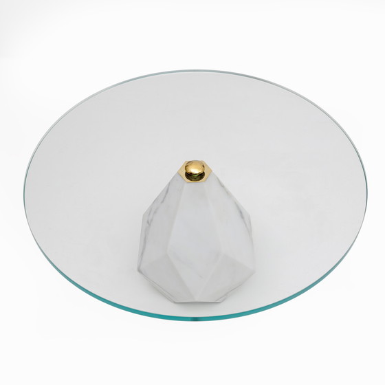 Image 1 of Table basse italienne en marbre de Carrare, Mid-Century Modern, années 1970, deux disponibles