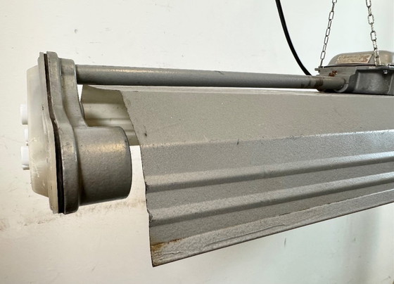 Image 1 of Lampadario industriale grigio a sospensione di Polam Gdansk, anni '70