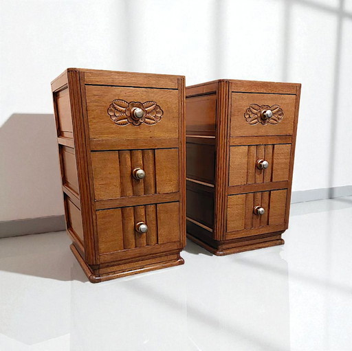 set of bedside tables art deco
