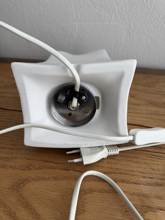 Image 1 of Vintage tafellamp wit van keramiek jaren 80